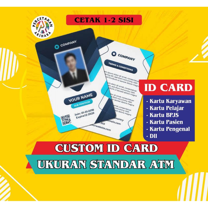 

Cetak ID Card Custom / ID Card Satuan / ID Card PVC