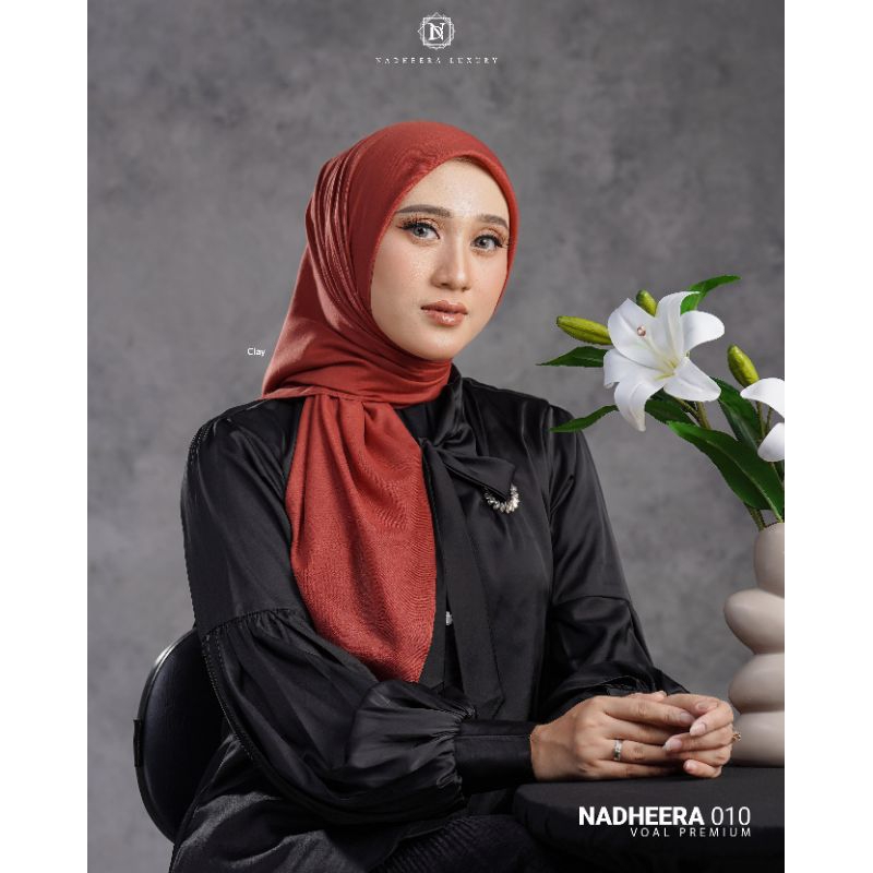[NEW] HIJAB VOAL PREMIUM N010 ✔️ NADHEERA LUXURY / Hijab Segiempat Voal Premium Polos Adem Tebal Ori