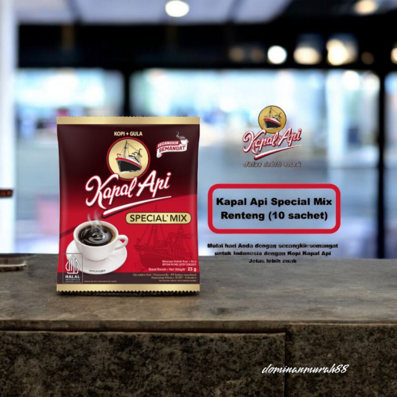 

KOPI KAPAL API SPESIAL MIX 23 GRAM RENTENG ISI 10 SHACET