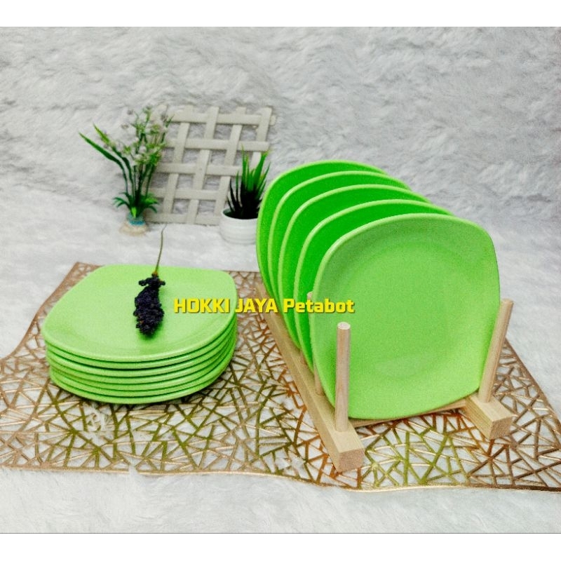 6PCS PIRING SAJI MELAMIN TANGGUNG 6Inc /PIRING KUE SNACK SEGI MELAMIN /PIRING SAJI LAUK SAMBEL