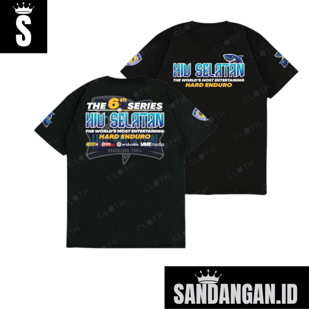 T-SHIRT KAOS HIU SELATAN ROUND 6 SERIES HARD ENDURO CILACAP TRAIL ADVENTURE