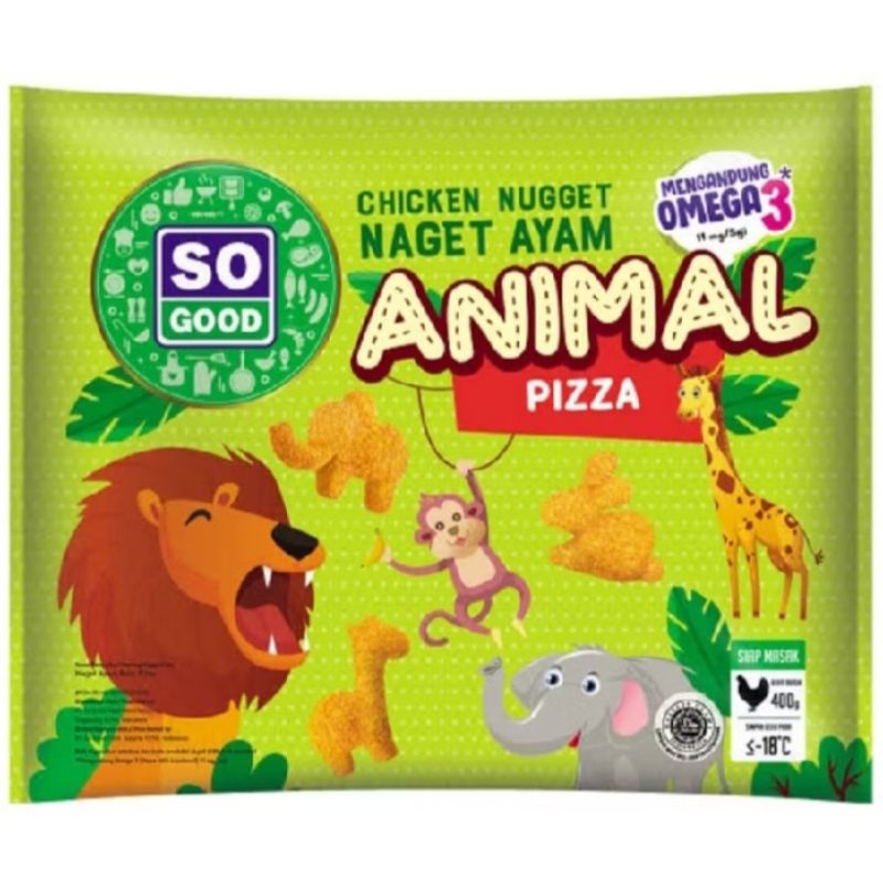 

So Good Chicken Nugget Animal Pizza 400gr