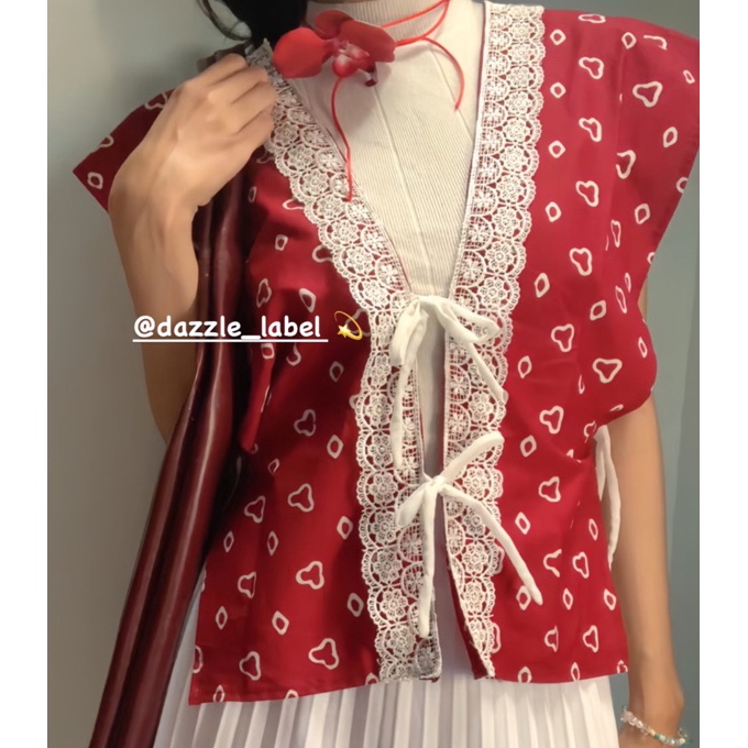 FG2 Bila vest Rompi batik jumputan  Rompi batik modern  Rompi batik wisuda  vest batik modern  baju 