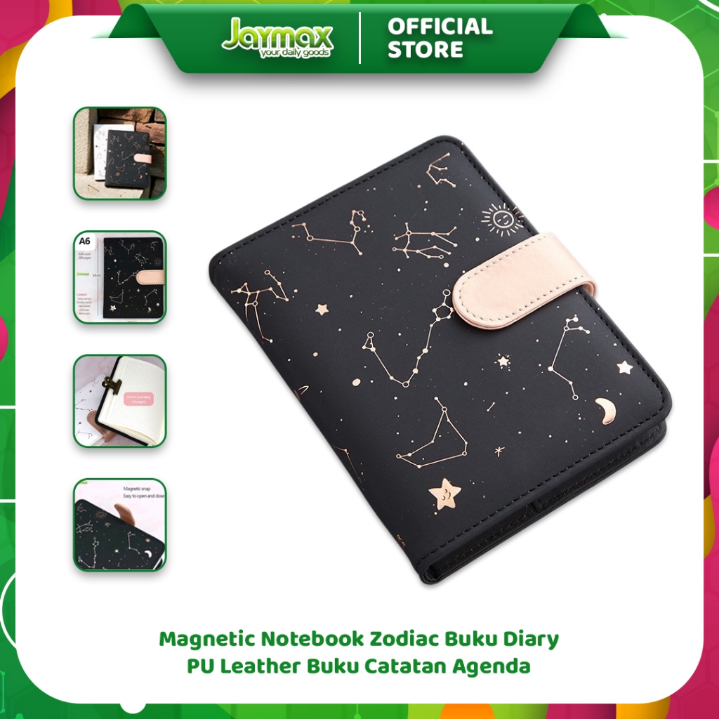 

Magnetic Notebook Zodiac Buku Diary PU Leather Buku Catatan Agenda