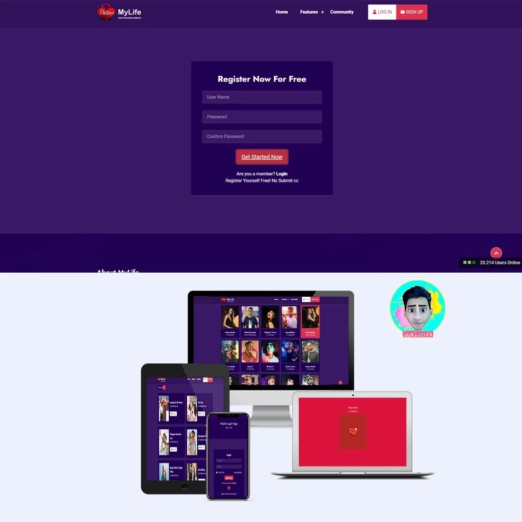 LANDING PAGE WEBSITE DATING V1 UNTUK CPA AFILIASI