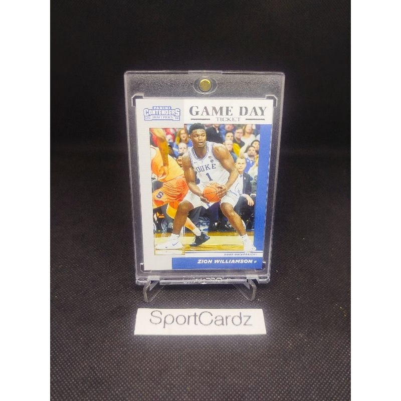 Kartu basket 2019 Panini Contenders Draft Picks Basketball Game Day Ticket Zion Williamson RC Duke #