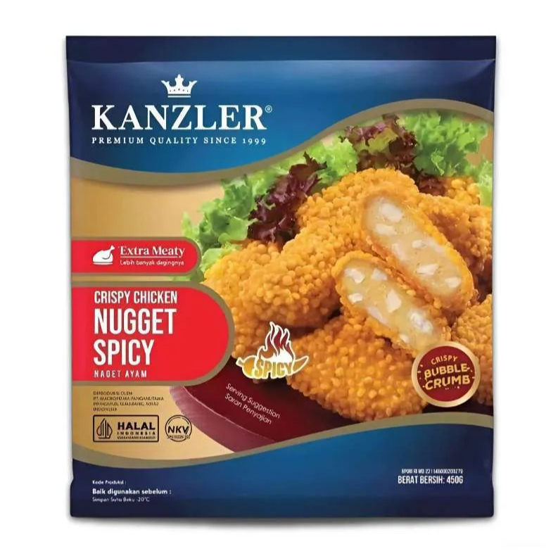 

Kanzler SPICY Crispy Nugget 450gr / Kanzler nugget ayam / Kanzler spicy nugget