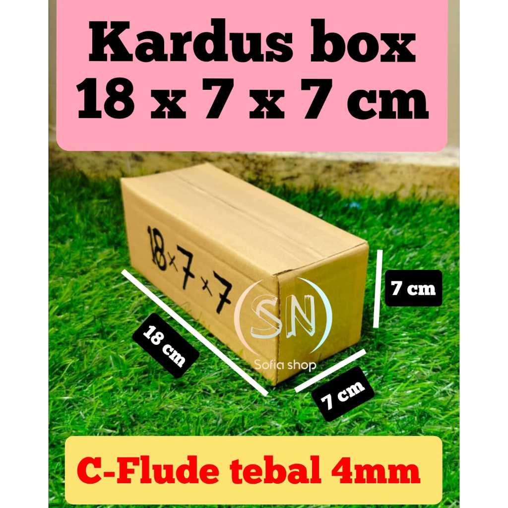 

KARDUS BOX PACKING 18x7x7cm TEBAL 4 MM C-FLUDE / KARDUS PACKING ONLINE SHOP 18 X 7 x 7 CM