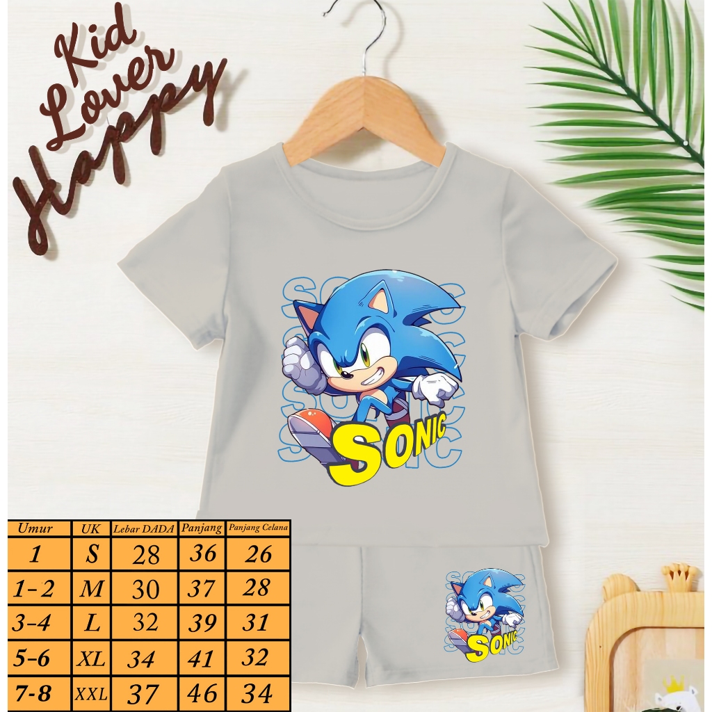 Baju anak anak sonic / baju setelan anak anak SONIC