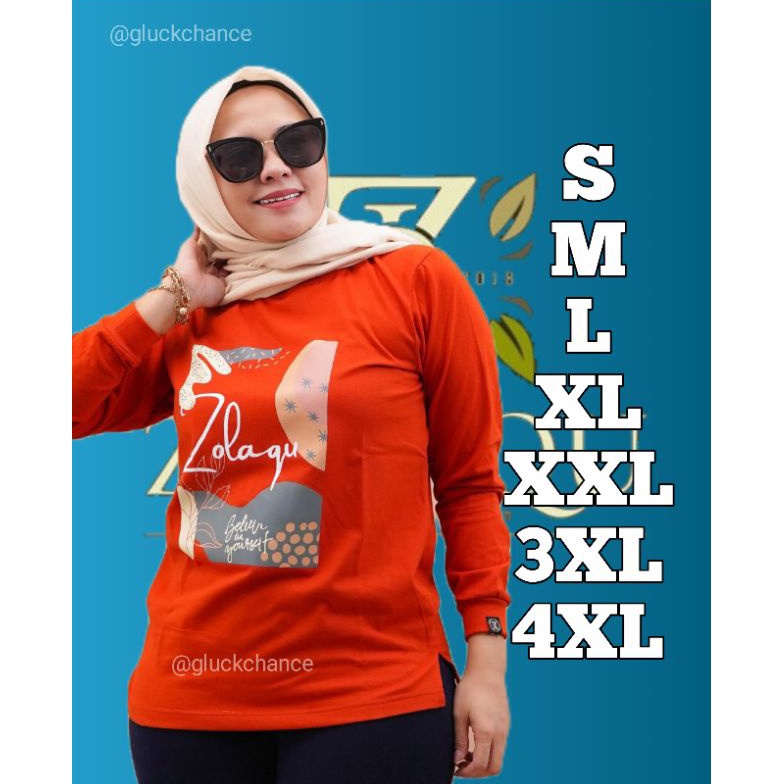 KODE X54Q Baju Atasan Kaos Wanita Zolaqu Original Tshirt Oren Bata Tymos Varian Ori Couple Pasangan 