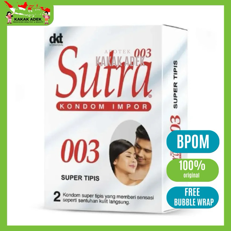 KONDOM SUTRA SUPER TIPIS 003 KONDOM IMPOR ISI 2pcs