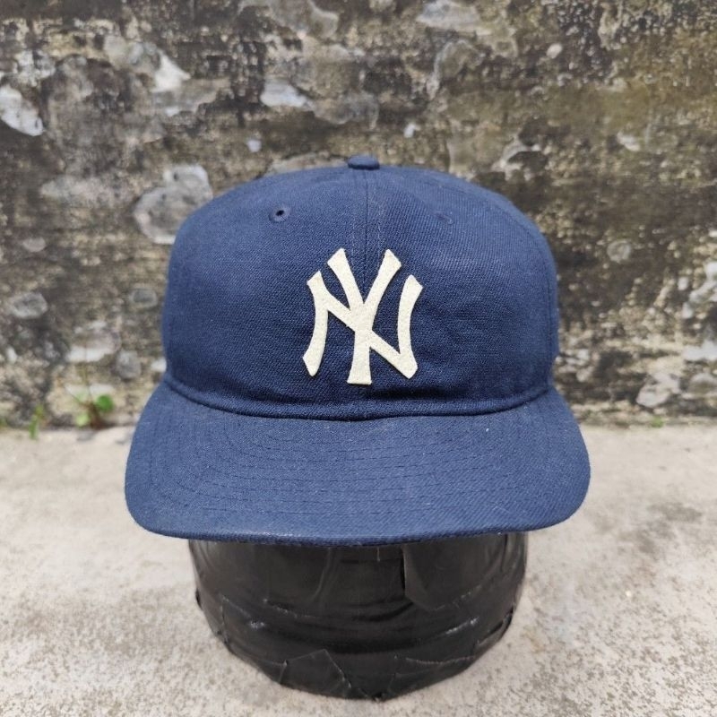 Topi snapback pria new era Yankees biru