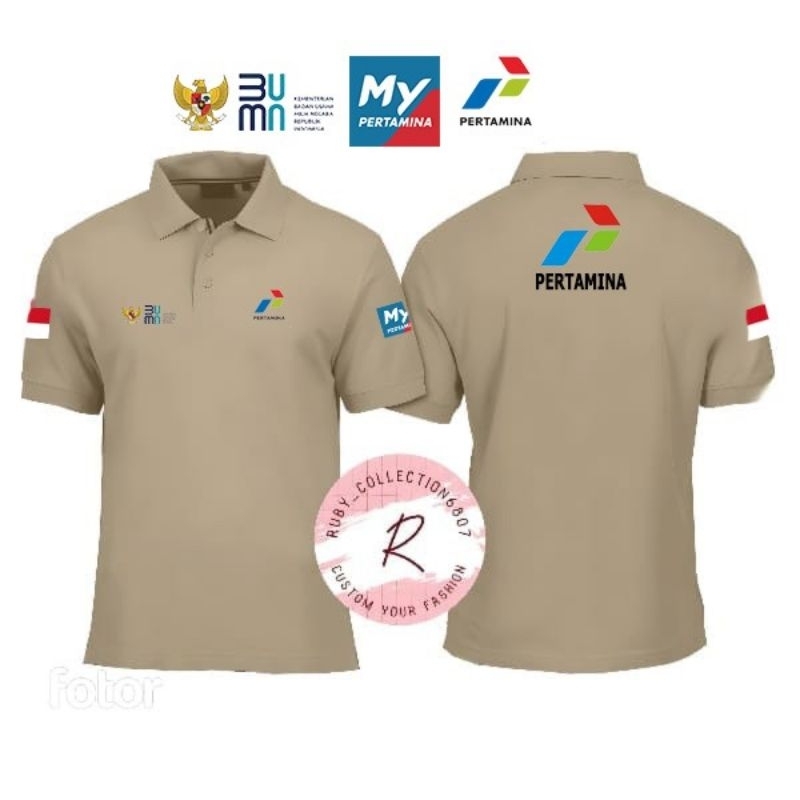 KAOS KERAH LEHER MODEL POLO-PERTAMINA-BAJU TANGAN PENDEK&TANGAN PANJANG