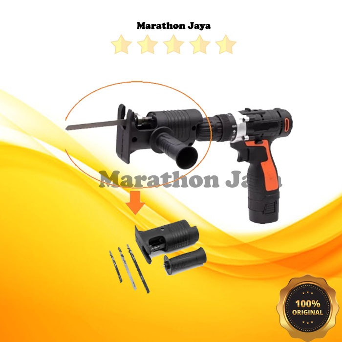 Adaptor reciprocating jigsaw adapter bor ke gergaji tambahan jig saw mesin bor tangan Gergaji Konekt