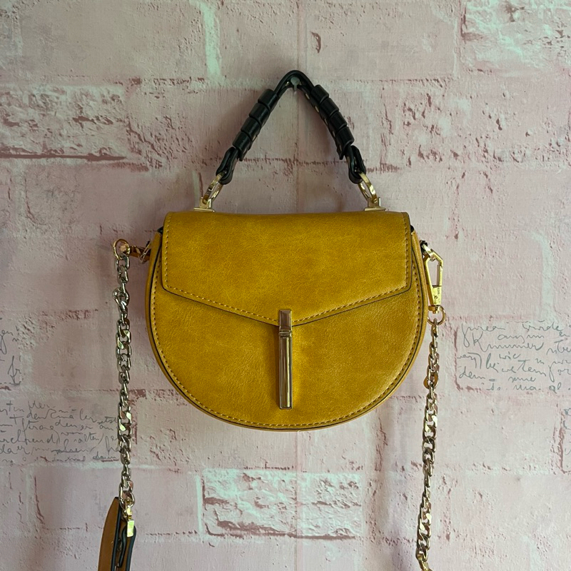 tas selempang wanita mewah import warna kuning