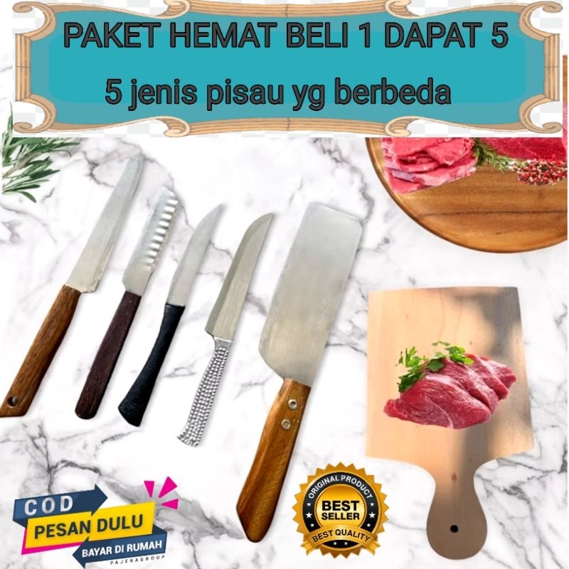 Satu set pisau dapur isi 5 pcs / anti karat/ tajam / barang bagus berkualitas