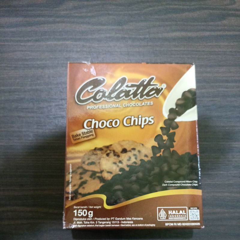 

colatta choco chips kemasan 150gr