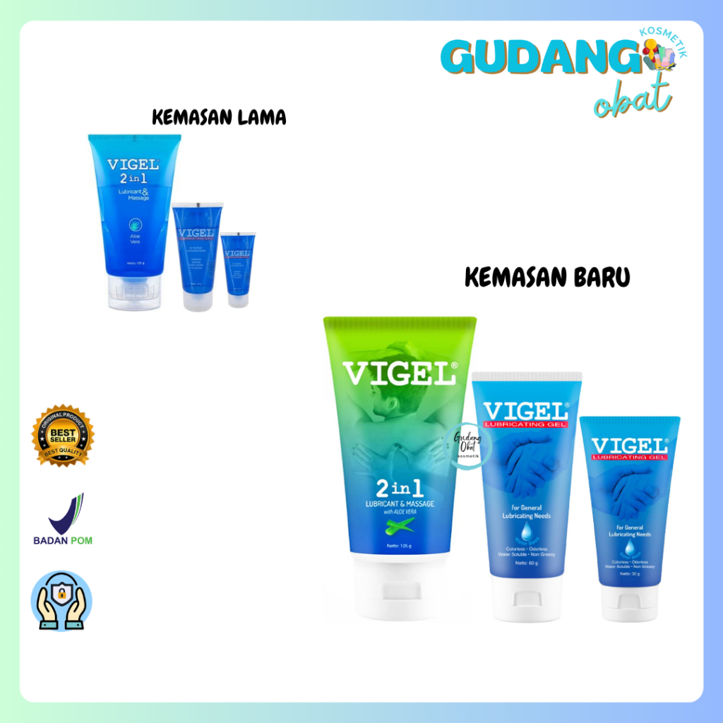 Vigel Lubricant Gel 60 Gr, 30 Gr, Vigel 2 in 1