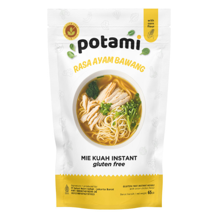 

Potami Mie Kuah Instant Sehat Rasa Ayam Bawang 65gr - Healthy Noodle | Gluten Free