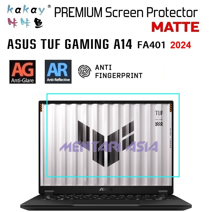 Screen Protector ASUS TUF Gaming A14 FA401 2024 - KAKAY Premium MATTE Anti Fingerprint