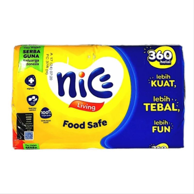 tisu nice 180 sheet tisu nice 360 helai tisu nice kemasan baru tisu nice murah