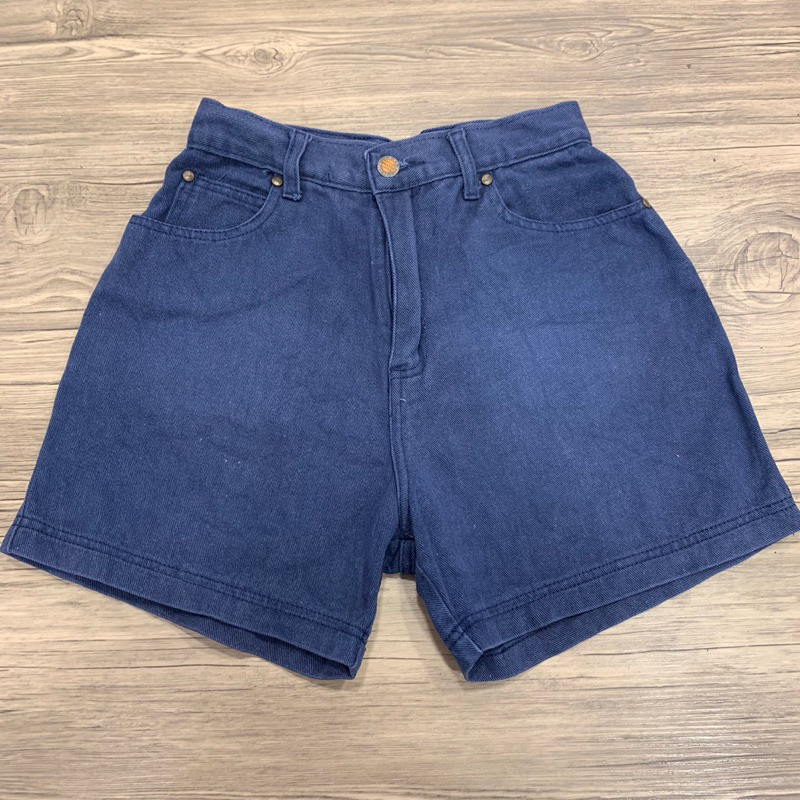 PRELOVED POLICE girl Shortpants Celana Pendek Jeans Wanita High Denim Shorts High Waist Hotpants Blu
