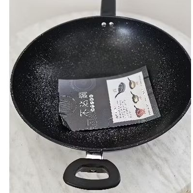 

WAJAN MARBLE/WOK TEFLON/ WAJAN BESAR/WOK 34 CM/WAJAN DENGAN TUTUP KACA