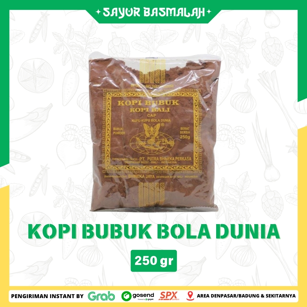 

Kopi Bubuk Bola Dunia 250 gr - Sayur Basmalah