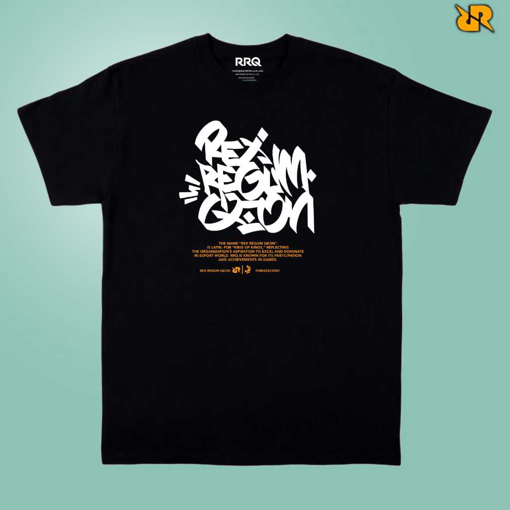 Kaos RRQ x 3SECOND Rousseau hitam Tshirt RRQ terbaru