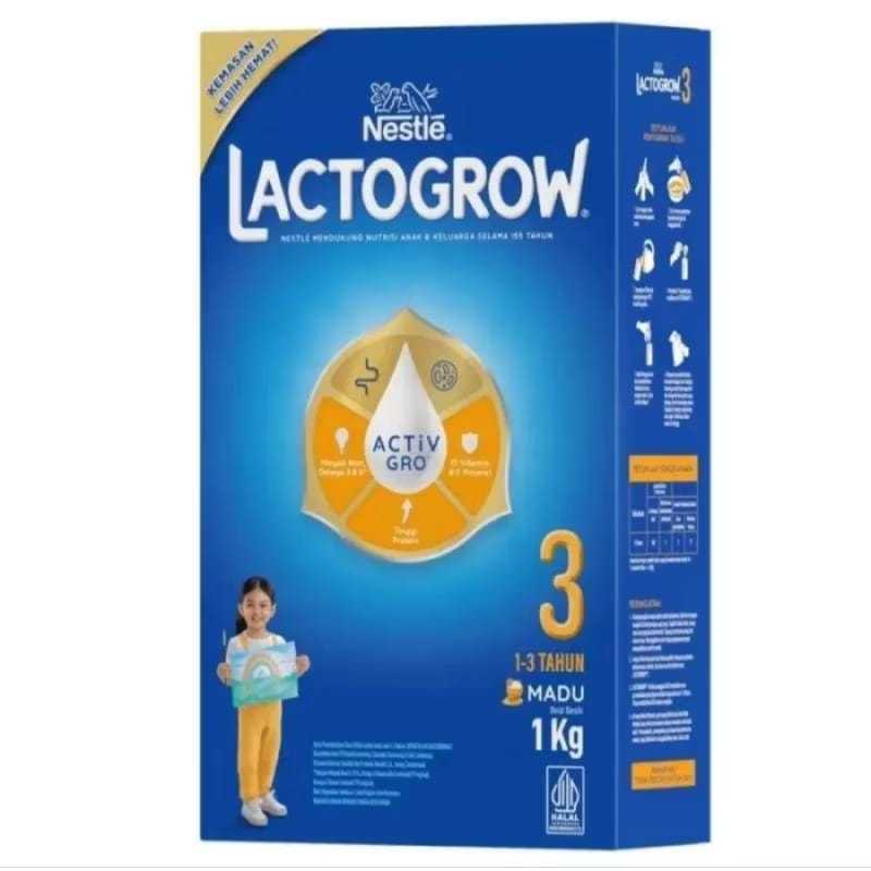 

LACTOGROW 3 Madu / Vanilla 1kg (Susu Pertumbuhan Anak 1-3 Tahun)