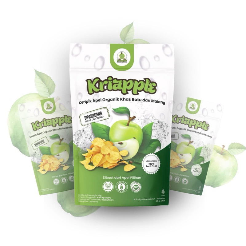 

Kriapple - Keripik Apel Organik Khas Batu dan Malang Isi 50 gram