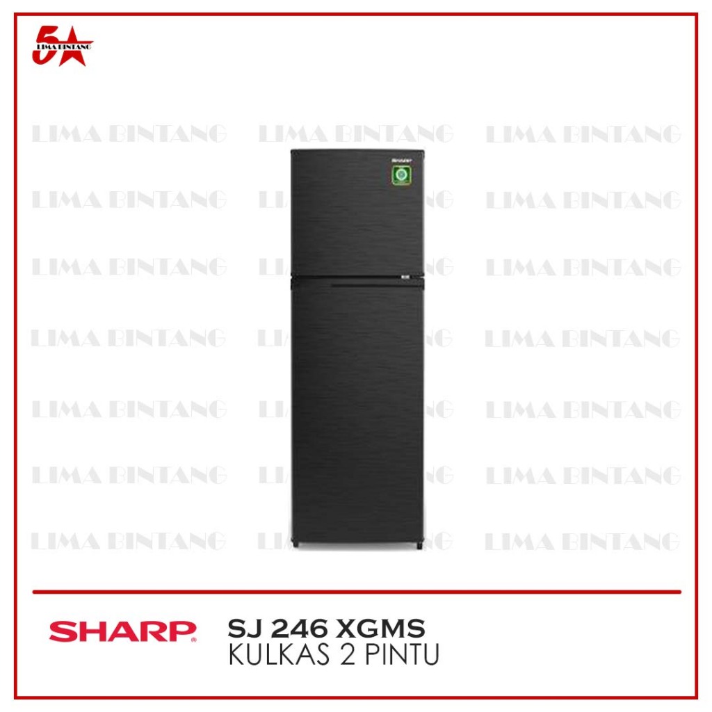 KULKAS 2 PINTU SHARP SJ-246XG-MR/MS SJ246XG MR / MS SJ 246 XG [BDG]