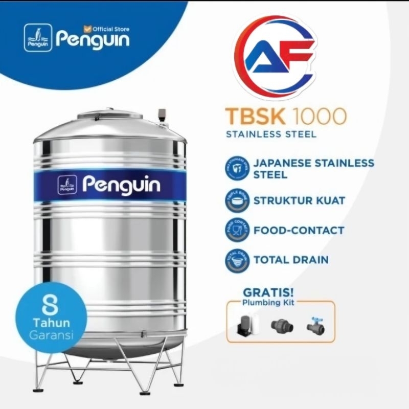 TOREN AIR STAINLESS PENGUIN TBSK 1000 LITER 600 LITER PLUS KAKI ORIGINAL PENGUIN