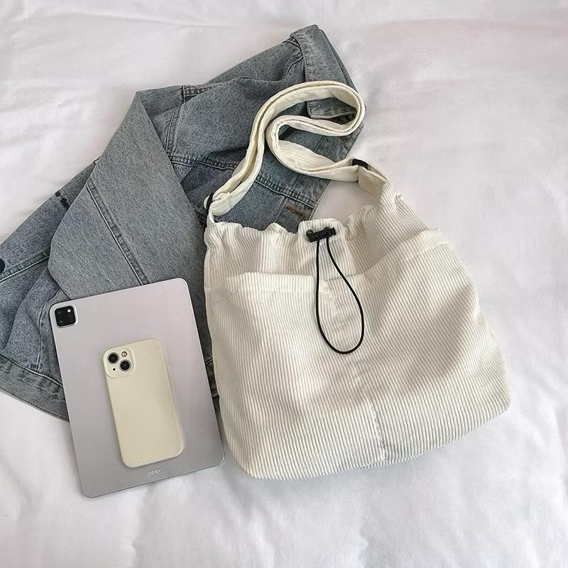 Tas Selempang Wanita Tipis Tas Cewek Corduroy Serut BZ 1213