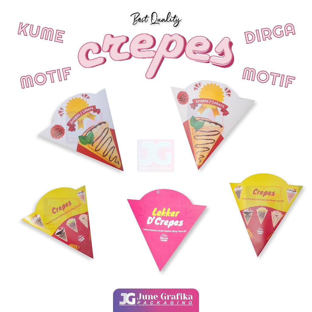 Kemasan Crepes untuk Loyang 20-30 cm / Wadah Crepes Paper /Box Crepes Leker /Bungkus Crepes