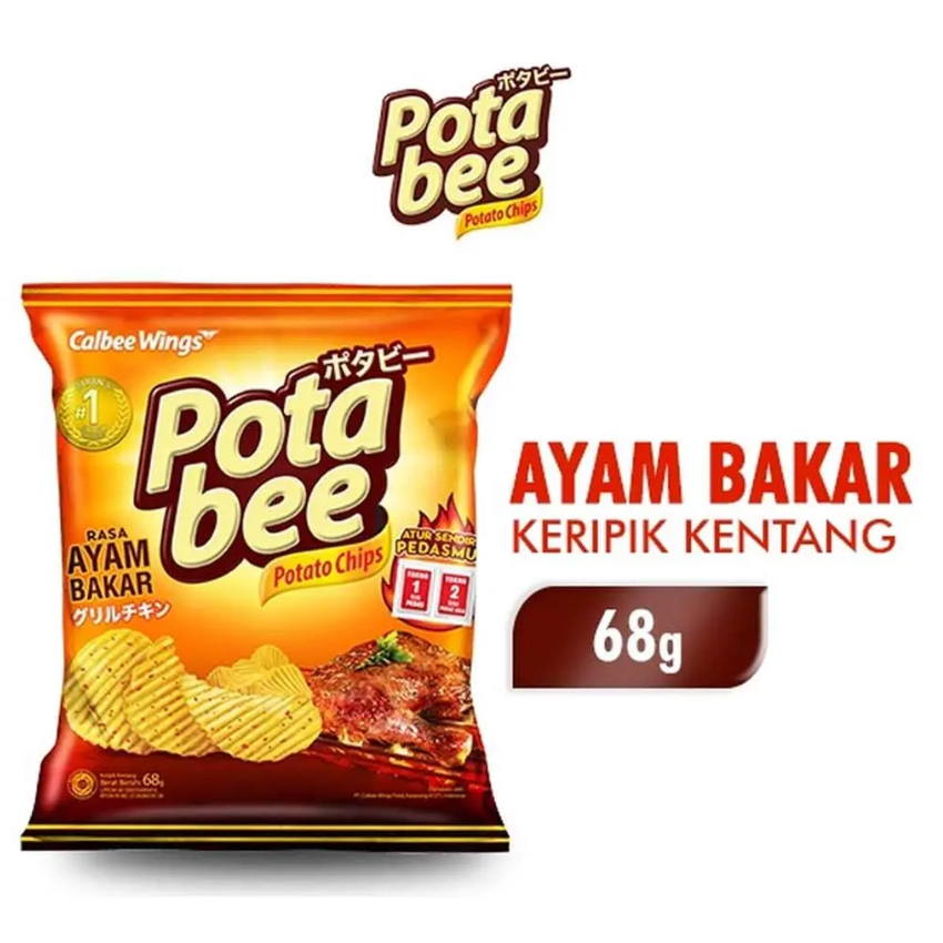 

Potabee Snack Potato Chips Ayam Bakar 68 Gram