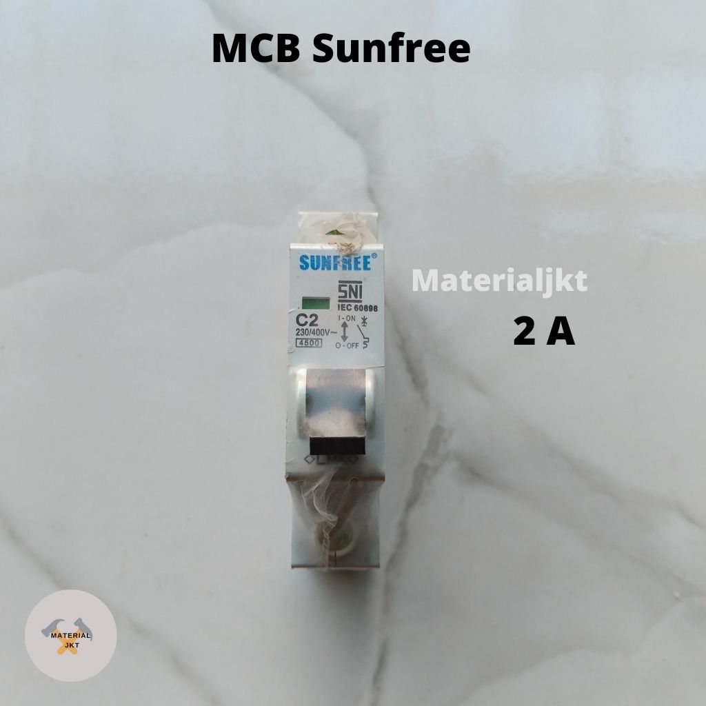MCB Sunfree 2A Ampere Amper ampeer Murah Sekring Sekreng Rumah Gudang Kandang Kos Kontrakkan