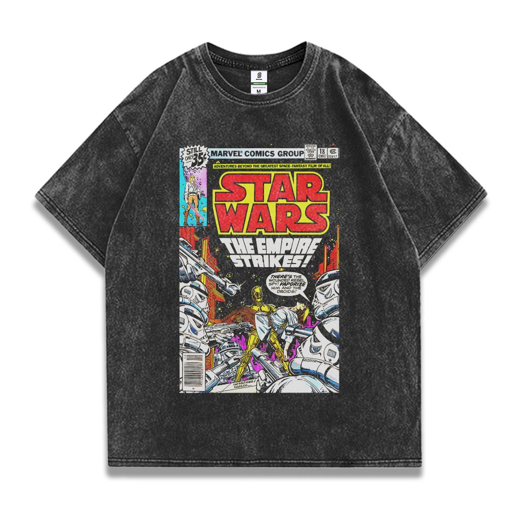 Ninetyfive Kaos Oversize Wash Star Wars 1977 Vintage Tee