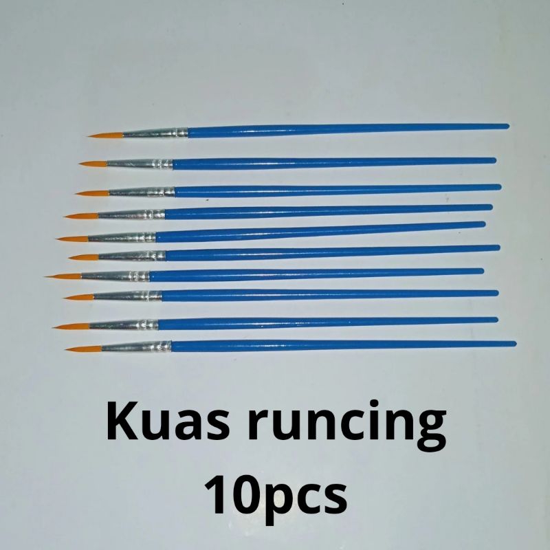 

KUAS LUKIS RUNCING ISI 10PCS