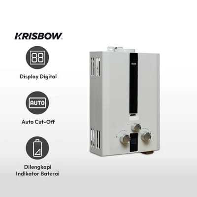 Krisbow 5 Ltr Water Heater Gas - Putih
