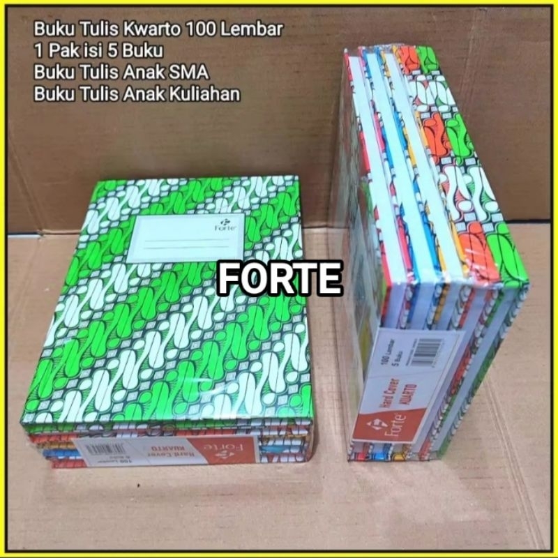 

1 Pak Buku Tulis Kwarto 100 Lembar isi 5 Buku / BUKU TULIS ANAK SMA