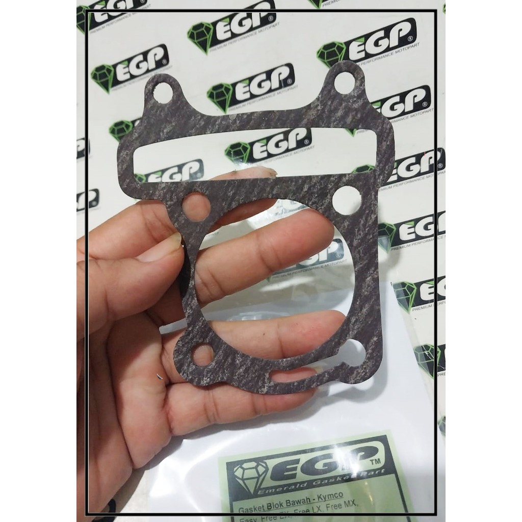 EGP Gasket Blok Bawah (Bahan Premium Hitam) Kymco Easy, Free ex, Free lx, Libero, JR 12191-LBD4-900 