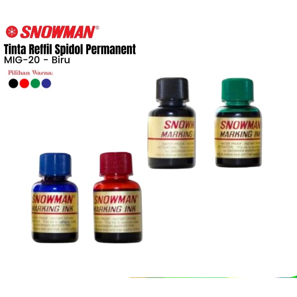 

TINTA REFILL SPIDOL PERMANEENT SNOWMAN MIG-20