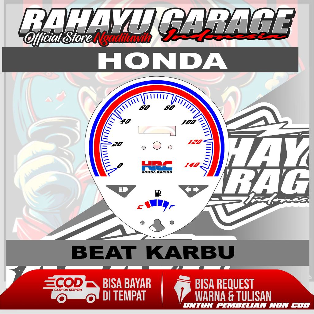 PAPAN SPEEDOMETER CUSTOM HONDA BEAT KARBU