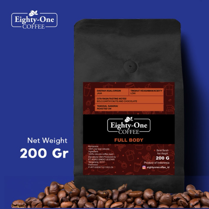 

Full Body Eighty-One Coffee, Robusta 100%