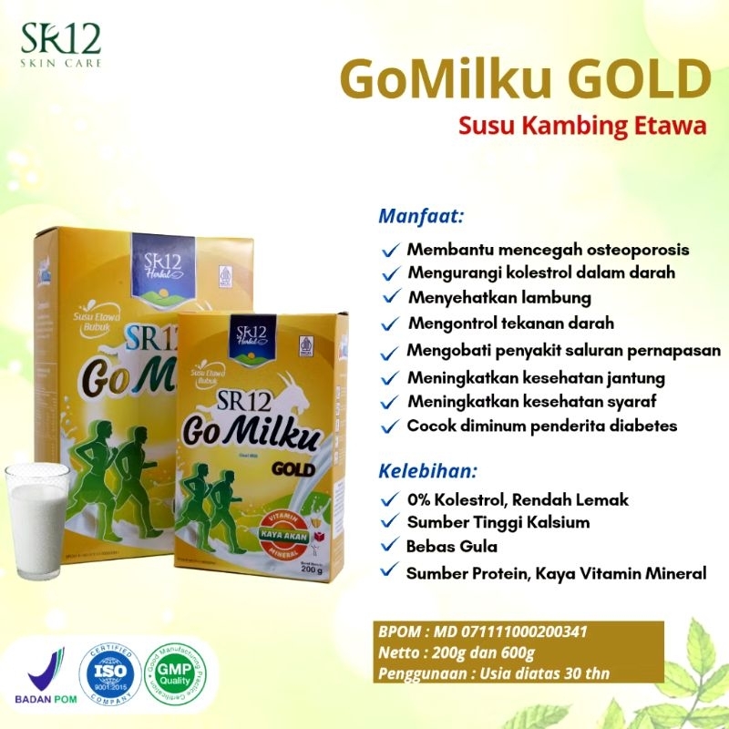 

Susu kambing etawa Gomilku Gold, susu untuk usia 30 tahun keatas sampai dengan lansia, untuk menjaga kesehatan tulang dan sendi