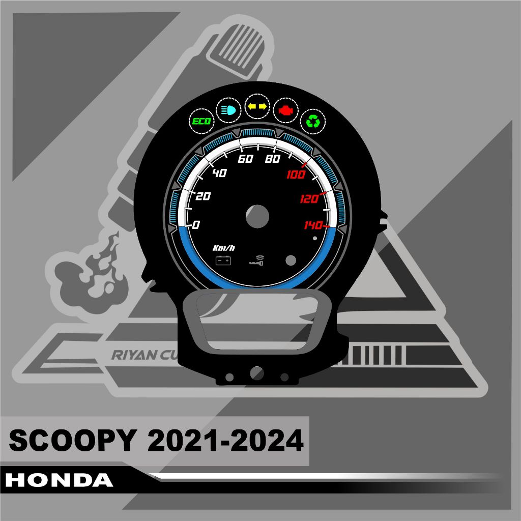 PAPAN SPEEDOMETER CUSTOM SCOOPY 2021-2024 KAYLEST DAN NON KAYLEST