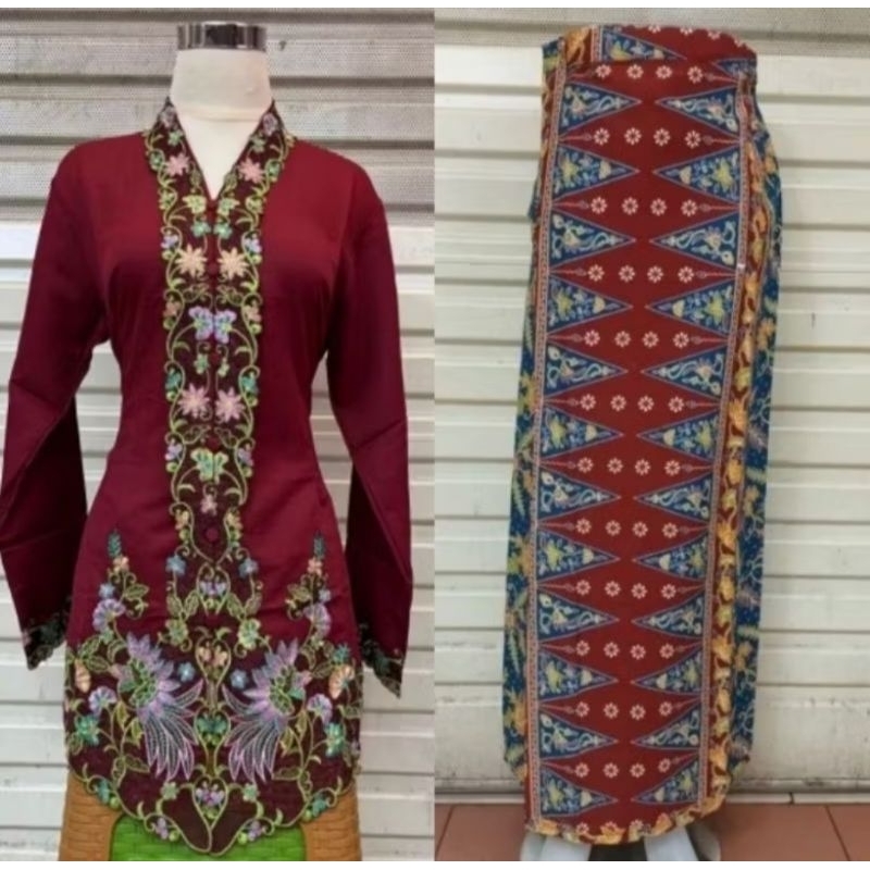 SASTRA_KEBAYA ~ Setelan Kebaya Encim Adat Betawi // Kebaya Encim Dewasa Katun Bordir // Baju Encim