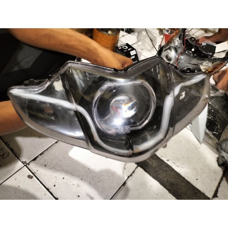 Reflektor lampu Revo absolute daymaker Biled 4 lensa alis running