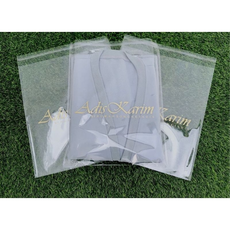 

sablon plastik murah 1 hari jadi OPP 35x40 transparan/bening